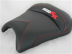 Custom Honda CBR 600RR Front Seat Black Carbon Fiber w/Silver & Red Embroidering