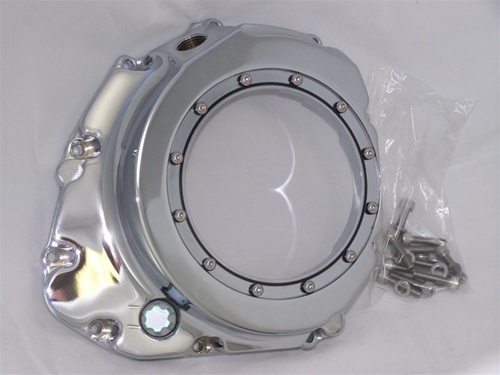 Custom Chrome GSXR See Through Clutch Cover 