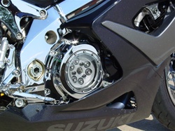 Custom Chrome GSXR See Through Clutch Cover 