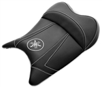 "New Image" Custom R6 R1 Front Seat Black Carbon Fiber w/White Embroidering