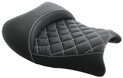 Hayabusa Custom Shaped Black  Front Seat w/White Cross Stitching