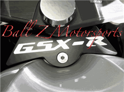 Custom 2006-2007 GSXR 600/750 Black/Silver GSXR Engraved Front Tank Pad