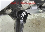 Hayabusa Black/Silver Engraved Kanji Kickstand Center Nut Cover Cap