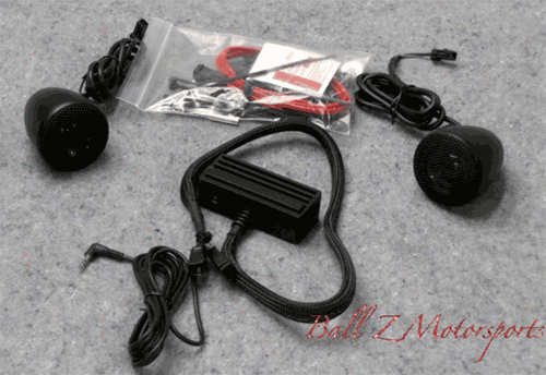 Black Sportbike Speaker System With Amp
