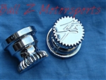 Hayabusa Chrome 30mm Star Cut Engraved Knob Style Fork Caps