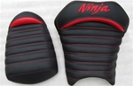 250R Ninja "New Image" Carbon Fiber Red Pin & Tuck Custom Driver and Passenger Seats