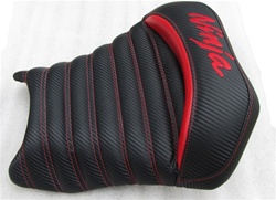 Custom 250R Ninja "New Image" Carbon Fiber Red Pin & Tuck Custom Driver Seat