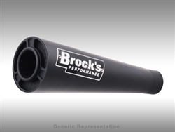 Brock's Performance Street Meg Black 14" Muffler Suzuki Hayabusa (08-16) Exhaust System