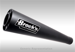 Brock's Performance Street Meg Black 20" Muffler Suzuki GSX-R1000 (09-11) Exhaust System