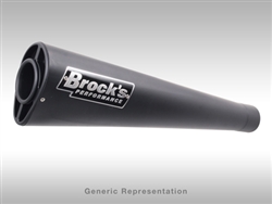 Brock's Performance Alien Head Black 20" Muffler Suzuki GSX-R1000 (09-11) Exhaust System