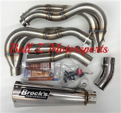 Brock's Performance Polished Alien Head 2 14" Muffler Kawasaki ZX-14R Exhaust System