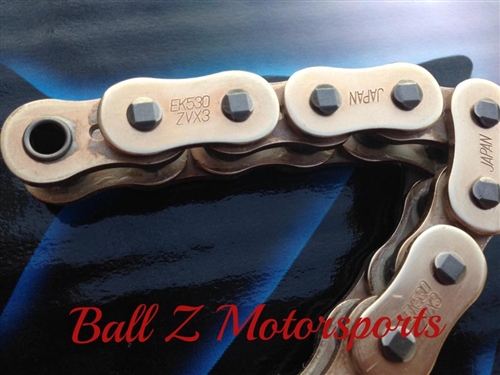 EK ZVX3 ZX-Ring 530 Pitch 120 Link Gold Premium Motorcycle Chain