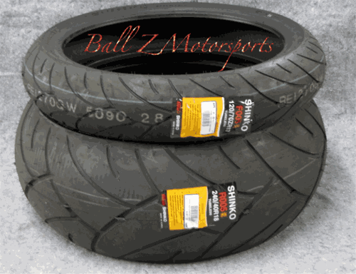 Shinko Advance R005 120/70/ZR17 Front Tire & 240/40/18 Rear Tire