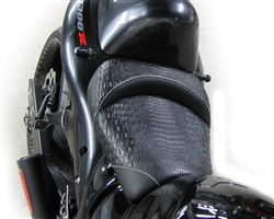 Hayabusa Custom Shaped Black Gator Front Seat w/Silver Stitching