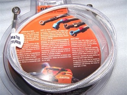 Chrome Galfer Platinum Rear Brake Line (stock length)