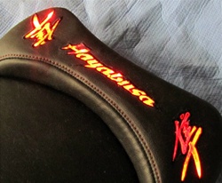 "New Image" Custom Hayabusa Loglow Red LED Driver Seat