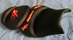 "New Image" Custom Hayabusa Loglow Red LED Driver & Passenger Seat