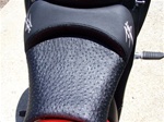 "New Image" Hayabusa Custom Shaped Black Ostrich Front Seat w/Chrome Embroidering