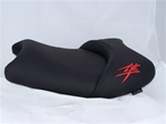 "New Image" Custom Shaped & Covered Hayabusa Front Seat w/Orange Embroidering