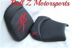 Custom Hayabusa Black & Burgandy Front & Rear Seats