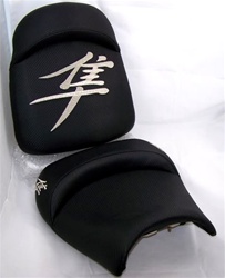 Custom Hayabusa Black w/Chrome Embroidering Front & Rear Seats