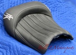 Custom Hayabusa Pin & Tuck Black/Chrome Front Seat