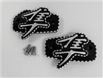 2022-Up Hayabusa Black Anodized 3D Silver Pocket Engraved & Ball Cut Brake & Clutch Reservoir Caps