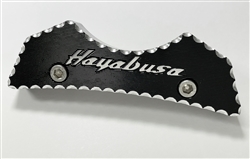 Hayabusa Custom 3D Engraved Black Front Center Tank Pad Frame Cover w/Ball Cut Edges