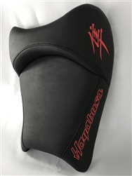 Hayabusa Custom Shaped & Covered Black Front Driver Seat w/Red Embroidering