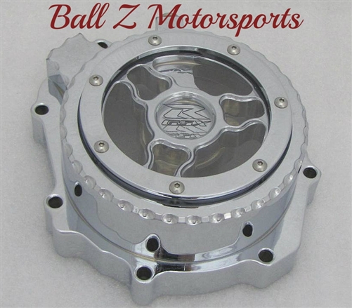 Custom Chrome Ball Cut 09-14 GSXR 1000 See Through Clutch Cover