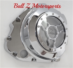 GSXR 600/750/1000 Chrome See Through Clutch Cover w/Etching