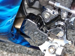 Chrome Hayabusa Kickstand Switch/Bolt Cover w/Logo