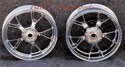 Chromed Stock/OEM Kawasaki ZX-14 Front/Rear Wheels